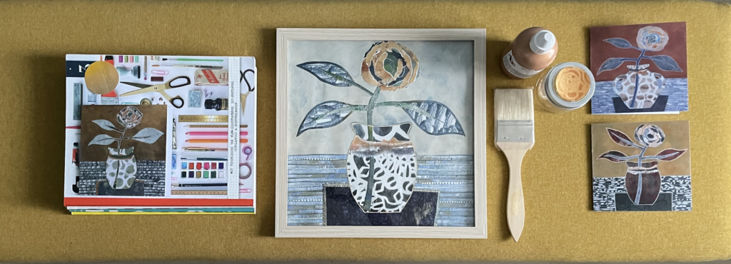 collage, voor aan de wand, kleur, uniek hip