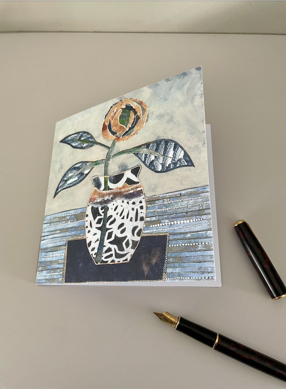 uniek, collage ,acrylverf, kunst
